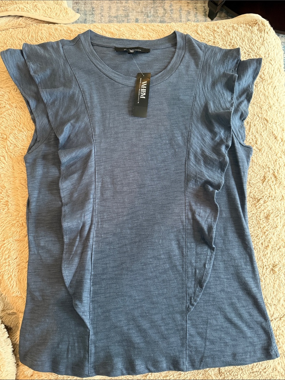 Ruffle Front Crew Tee
